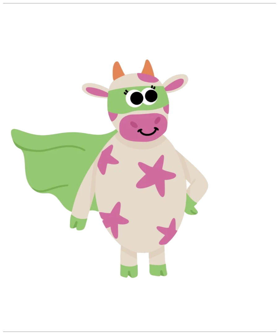 KYND's playful cow mascot